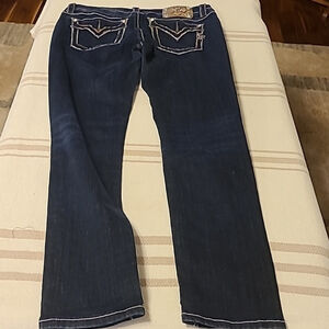 Miss Me jeans dark wash sz. 28"x 30.5" *8"rise. (#1751A) boot cut.